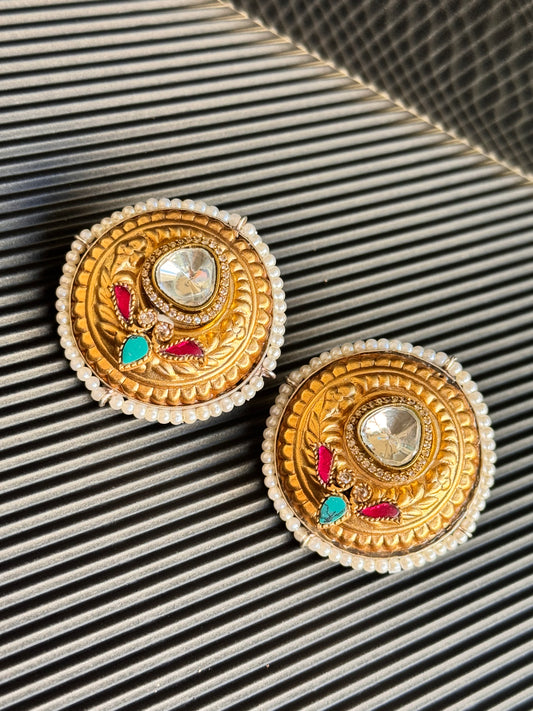 FMC1060 - Brass Stud Earrings