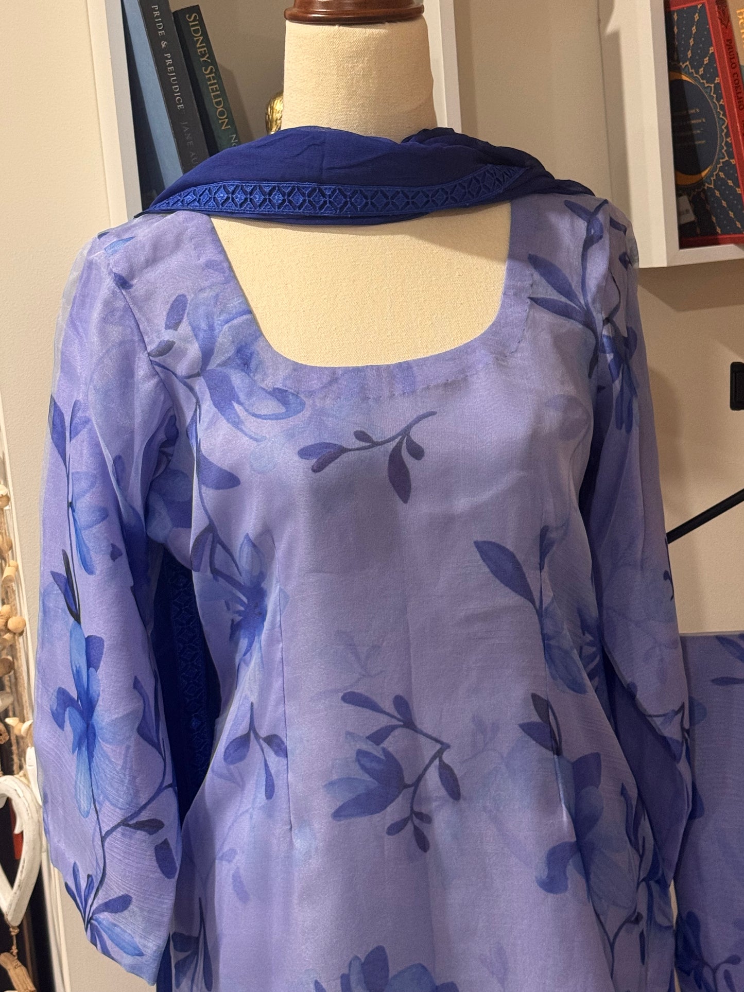 Printed Organza Salwar Suit