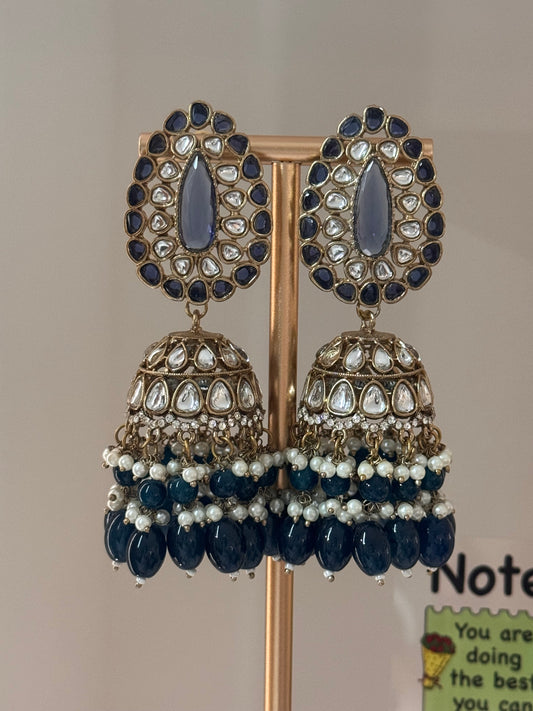 FMC595 - Kundan Jhumki Earrings