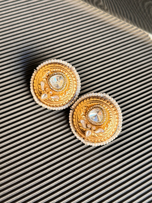 FMC1060 - Brass Stud Earrings