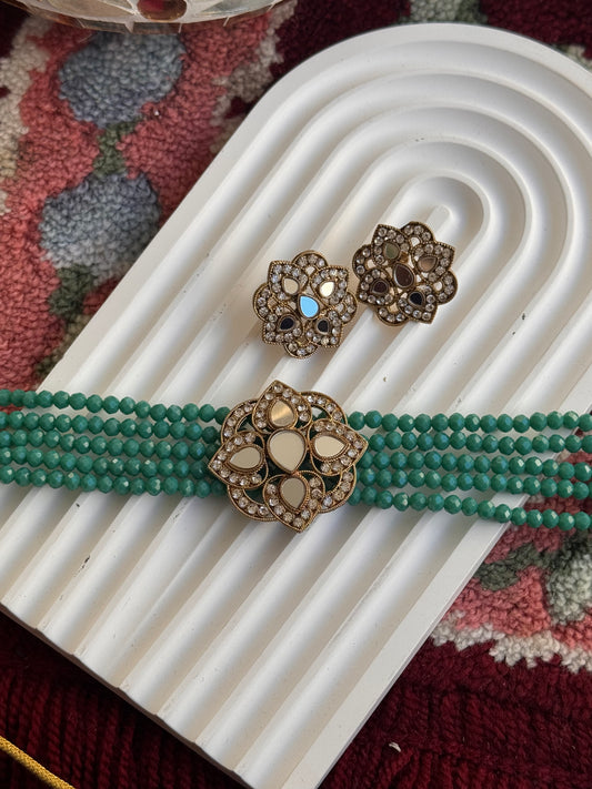 FMC062 - Mirror Chokar Necklace