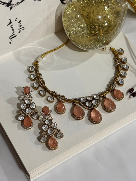 FMC1665 - Mossanite Kundan Necklace