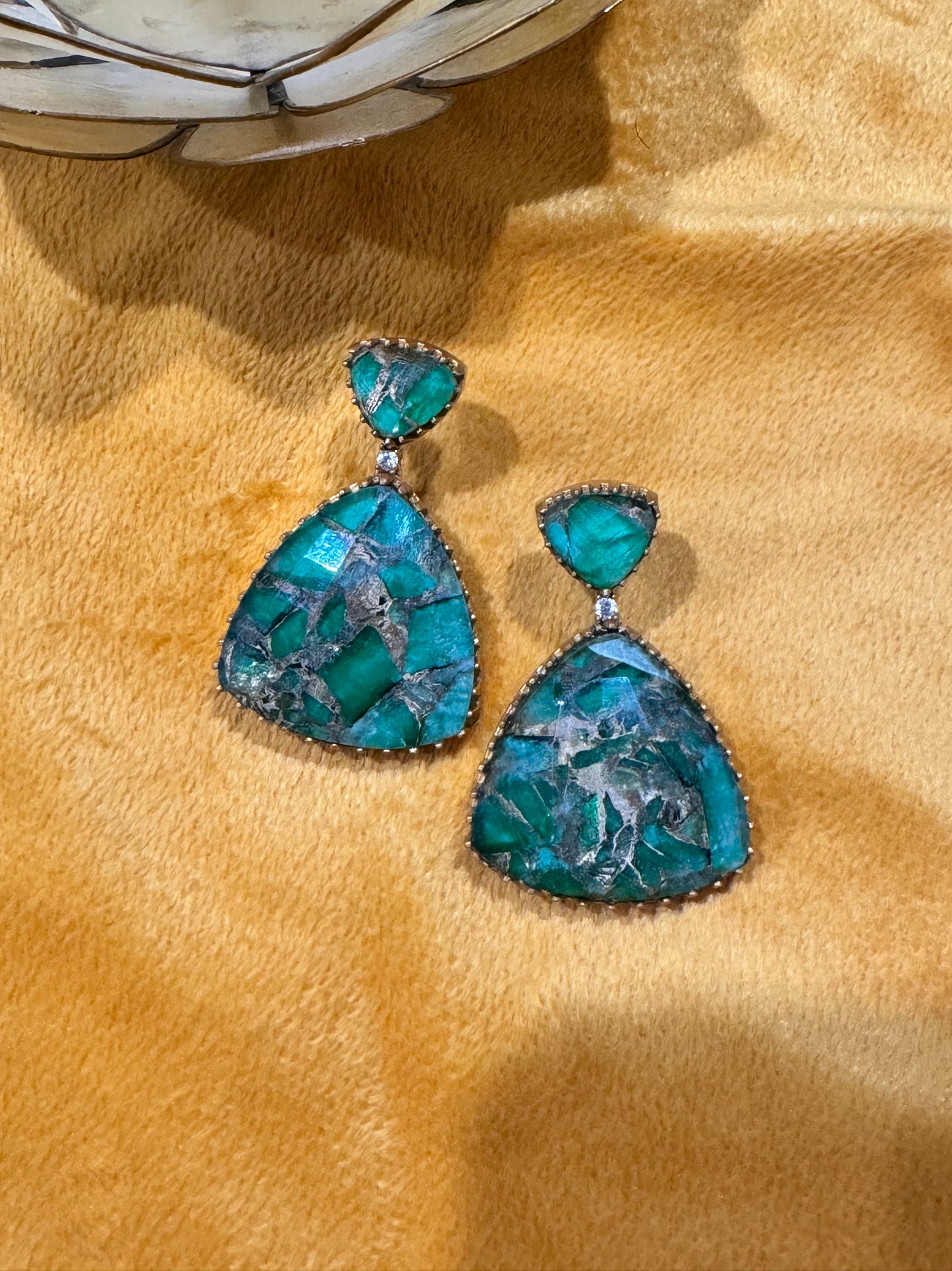 FMC850 - Doublet Stone Earrings