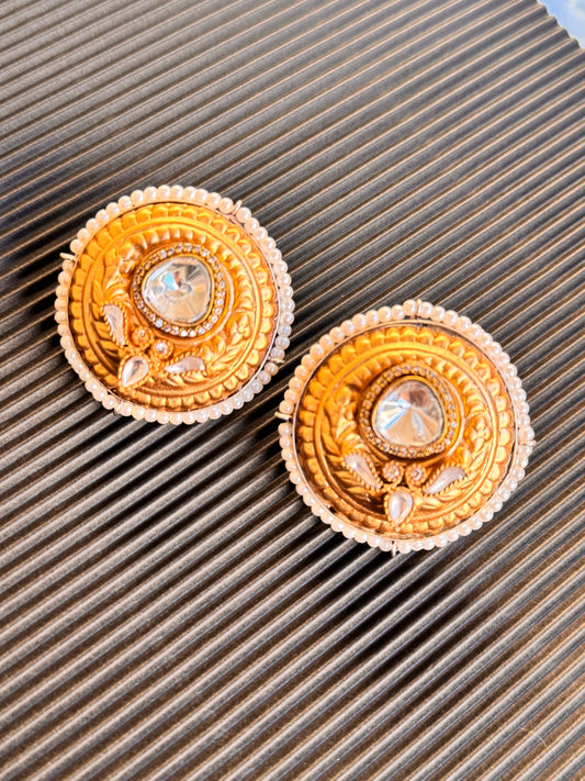 FMC1060 - Brass Stud Earrings