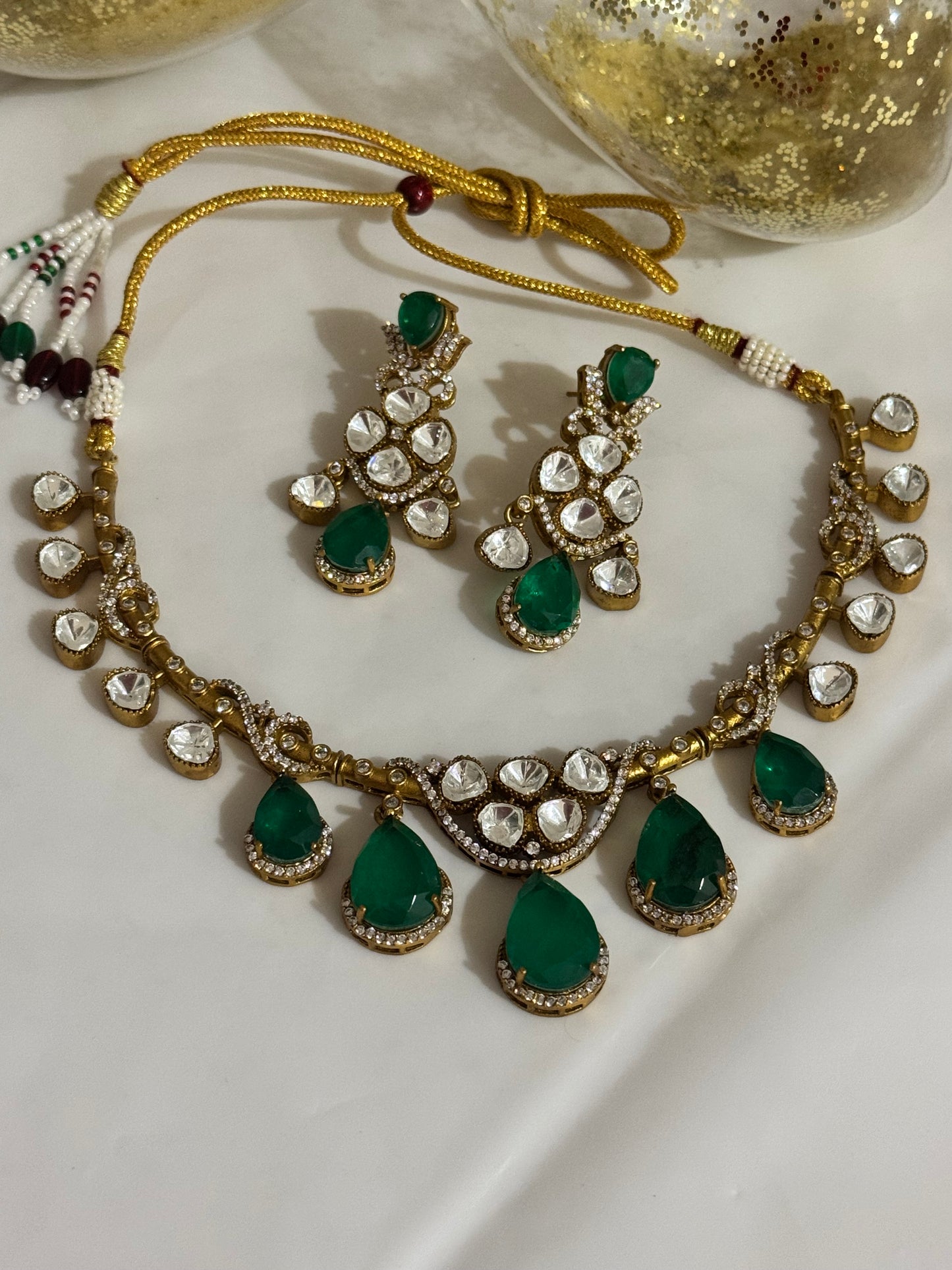FMC1665 - Mossanite Kundan Necklace