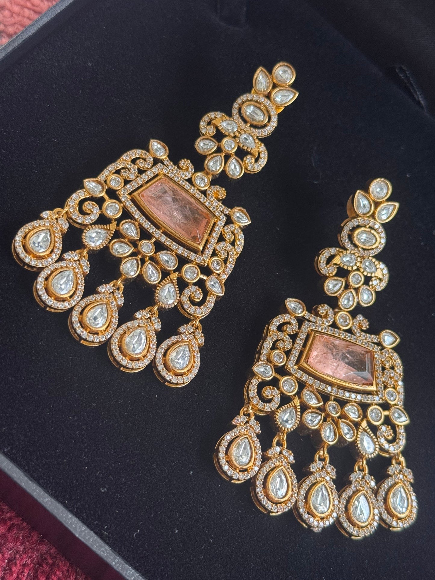 FMC1191 - Mossanite Kundan Earrings