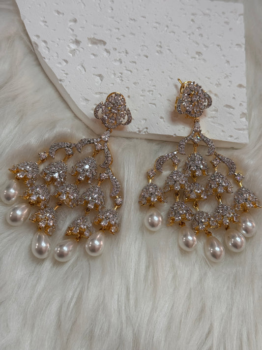 FMC1356 - WGP CZ Earrings