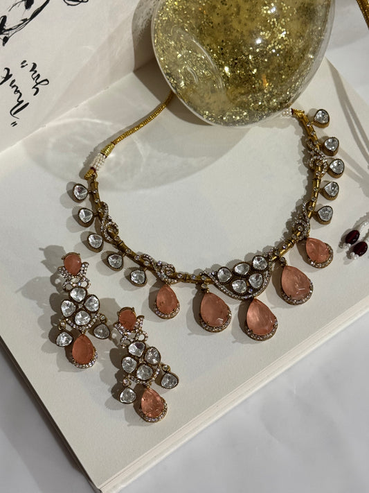 FMC1665 - Mossanite Kundan Necklace