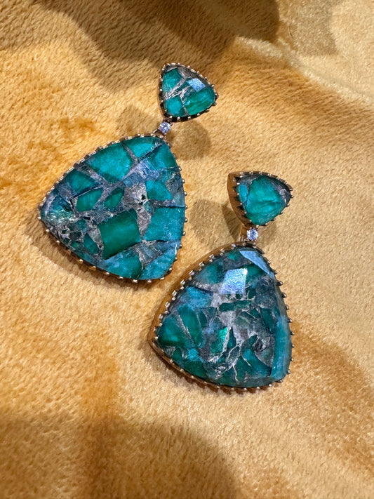 FMC850 - Doublet Stone Earrings