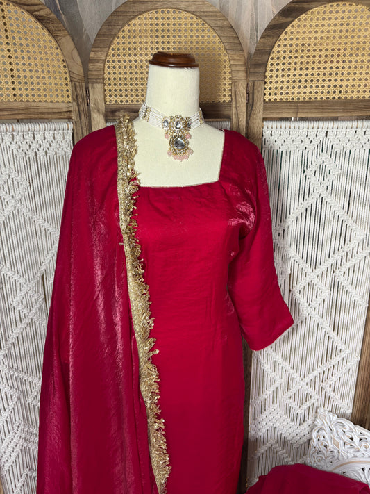 Hot Pink Fendi Silk Pant Suit