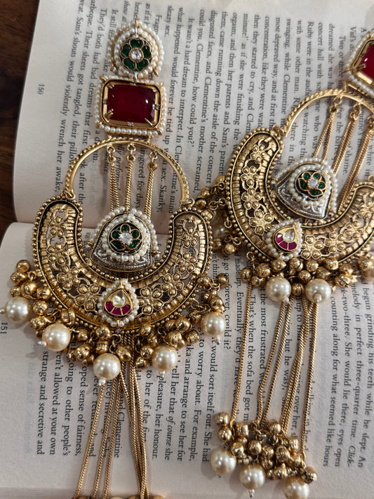FMC3300 - Kashmiri Style (Brass) Earrings