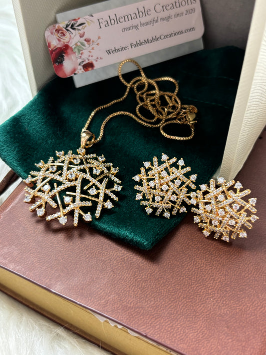 FMC1720 - Tanishq Inspired Diamond Pendent Set