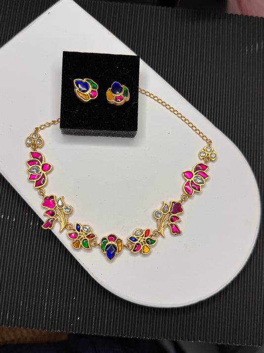 FMC1904 - Pachi Kundan Necklace