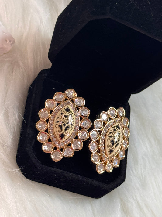 FMC864 - Uncut Kundan Stud Earrings