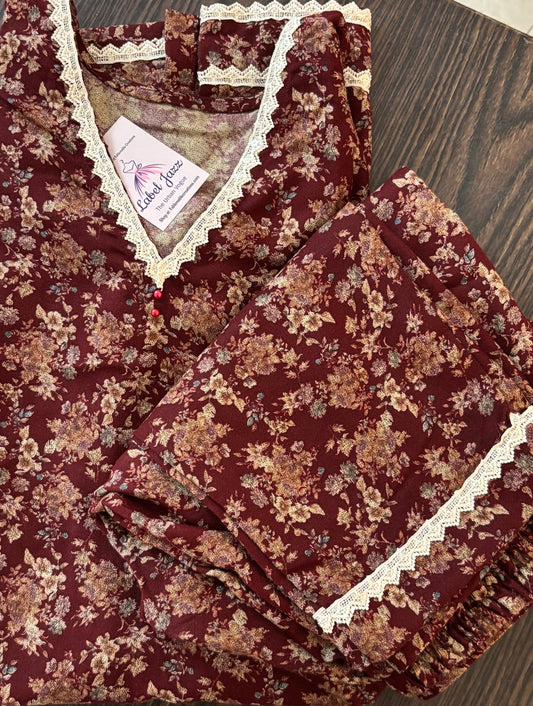 Woolen Blend Cord Set