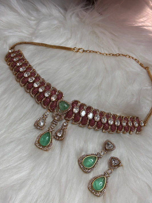 FMC3980 - Mossanite Kundan Necklace