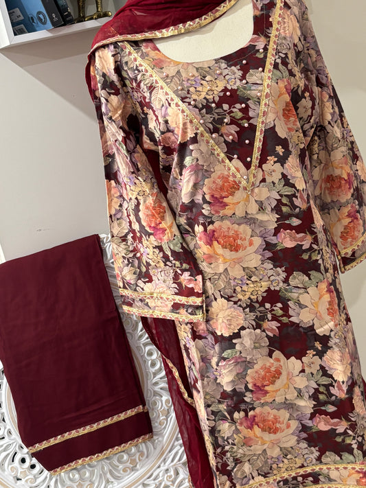 Printed Pashmina Suit Salwar