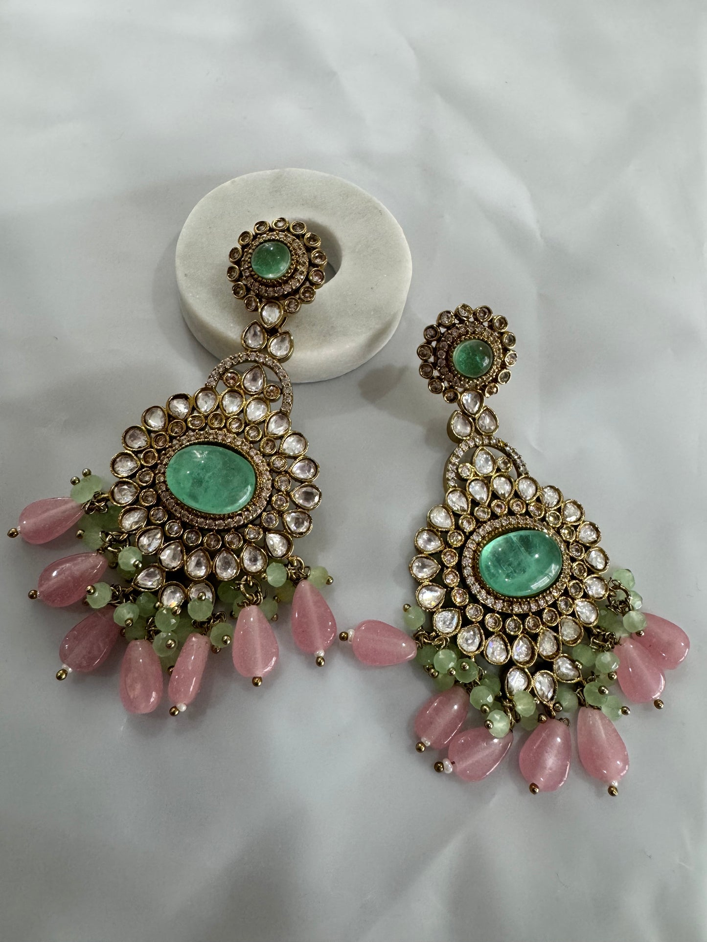 FMC1145 - Mossanite Kundan Earrings