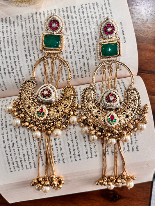 FMC3300 - Kashmiri Style (Brass) Earrings