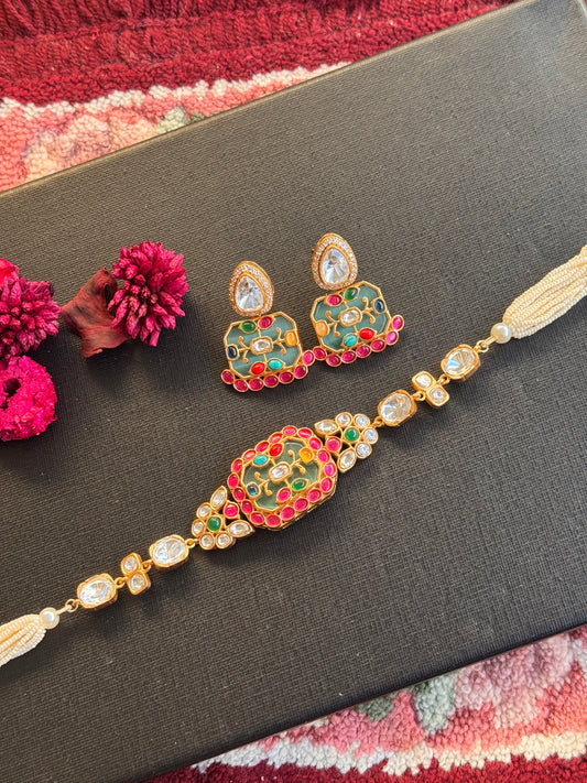 FMC3456 - Antique Mossanite Chokar