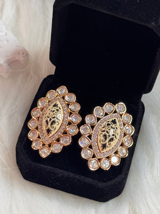 FMC864 - Uncut Kundan Stud Earrings