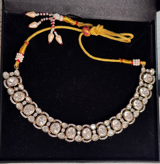 FMC1980 - Mossanite Kundan Necklace
