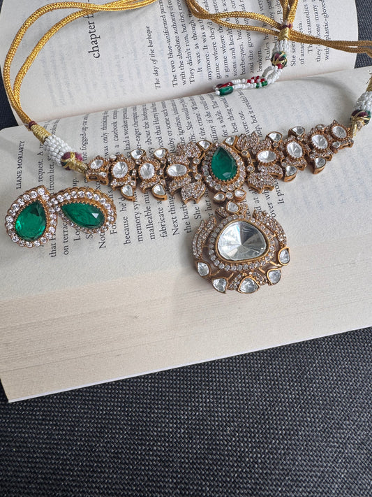 FMC2365 - Mossanite Kundan Necklace