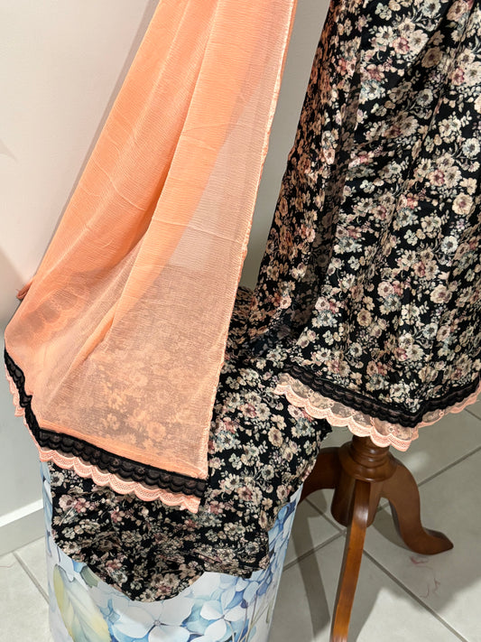Pure Crape Printed Suit