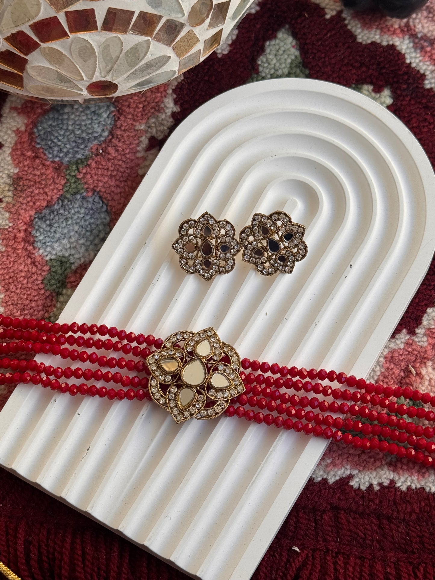 FMC062 - Mirror Chokar Necklace