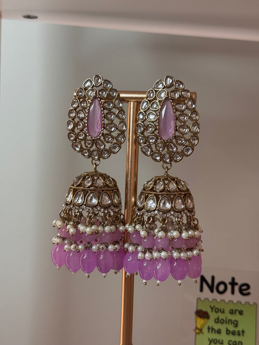 FMC595 - Kundan Jhumki Earrings