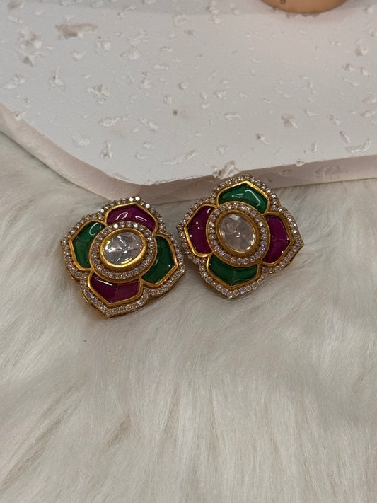 FMC764 - Uncut Stud Earrings