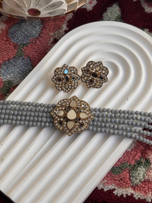 FMC062 - Mirror Chokar Necklace