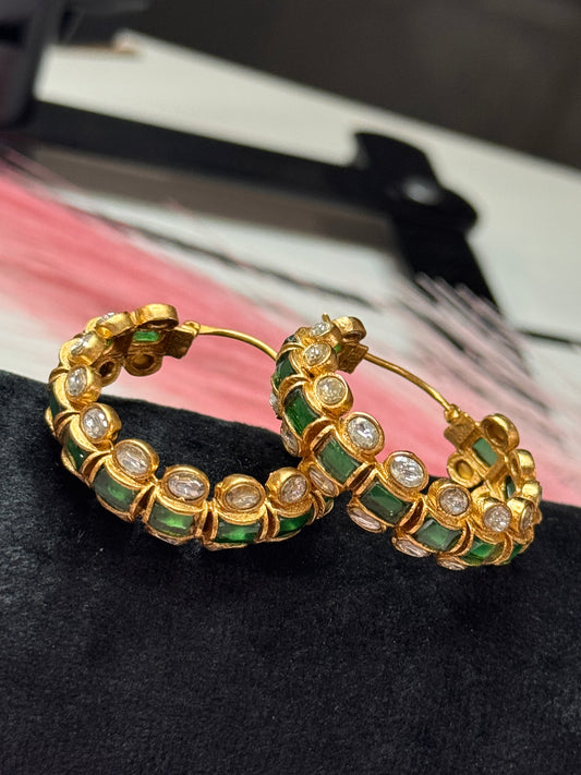 FMC915 - 22 Carat Gold Plated Hoops