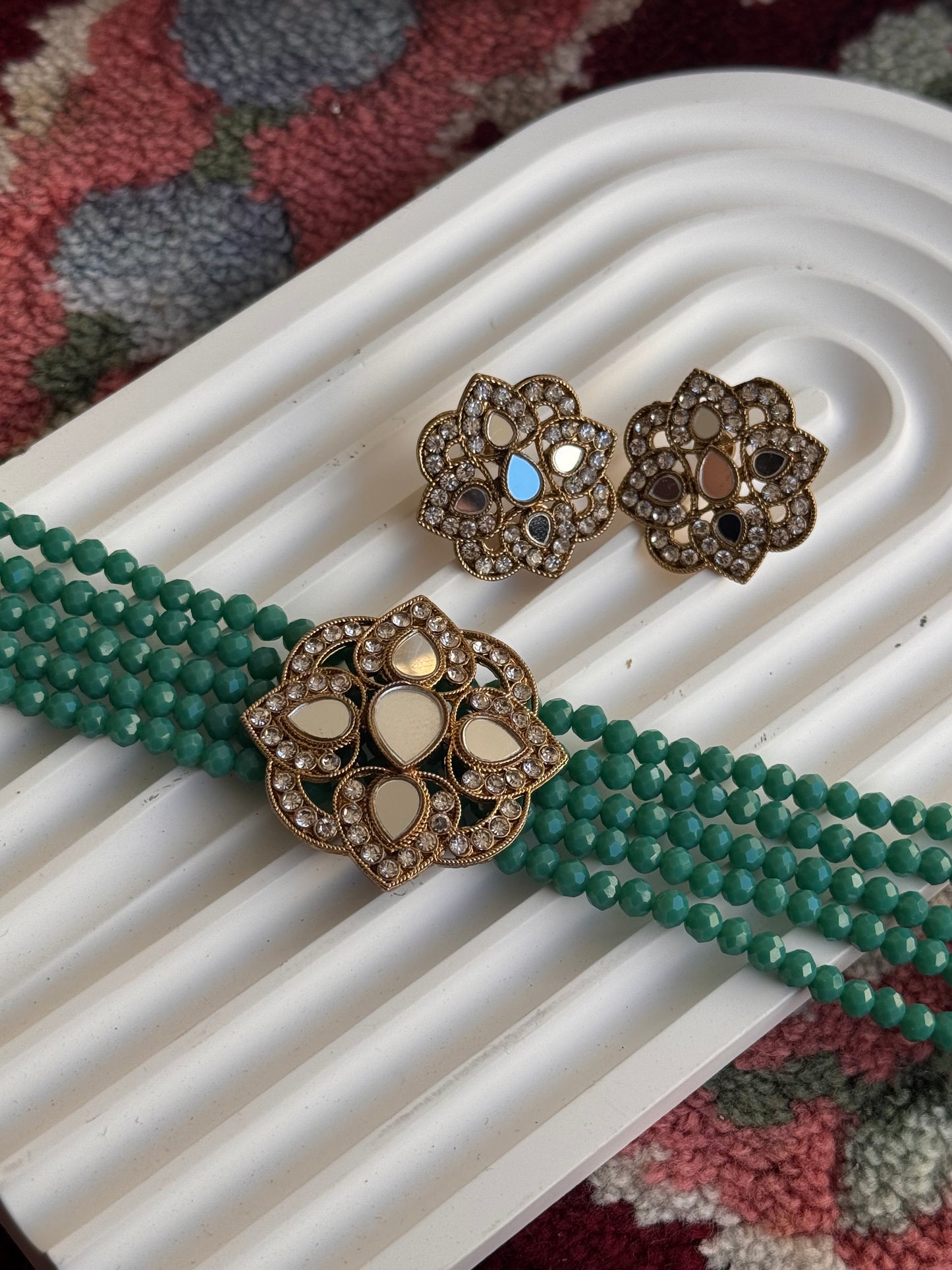 FMC062 - Mirror Chokar Necklace