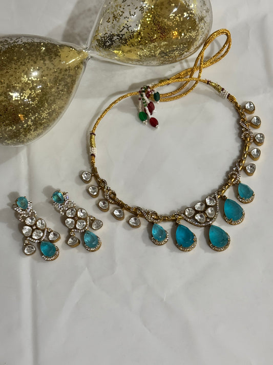 FMC1665 - Mossanite Kundan Necklace