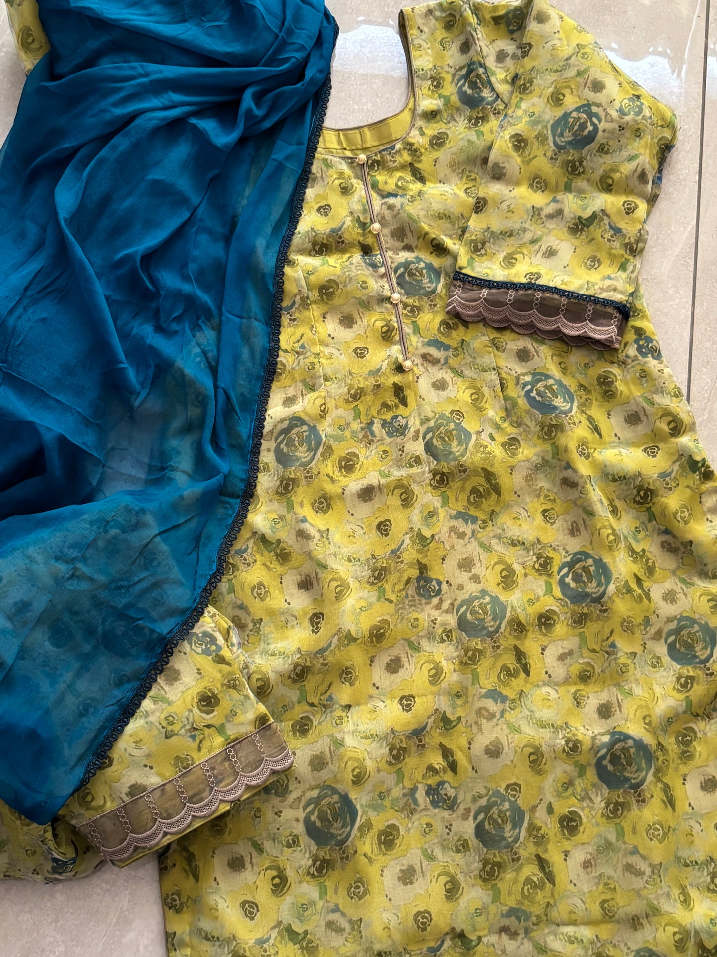 Classic Organza Green Salwar Suit