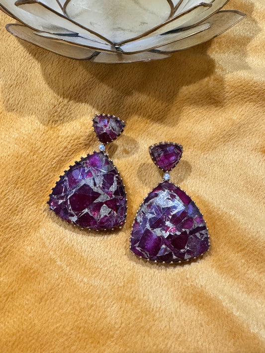 FMC850 - Doublet Stone Earrings