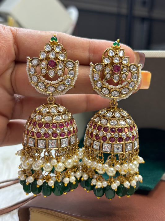 FMC2695 - Bikaneri Pachi Kundan Jhumki