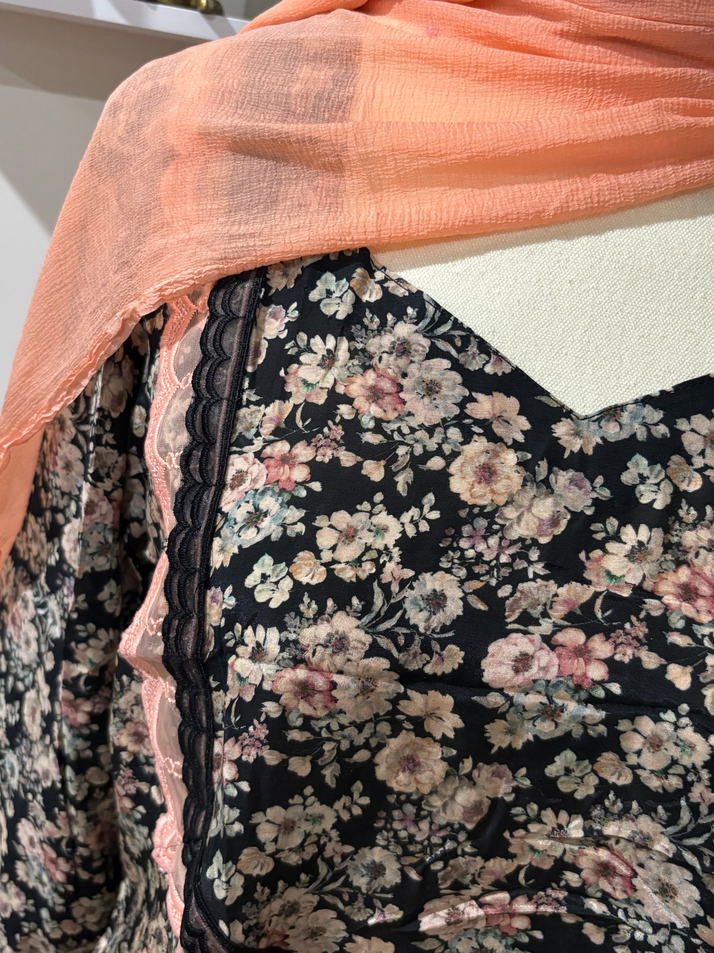Pure Crape Printed Suit