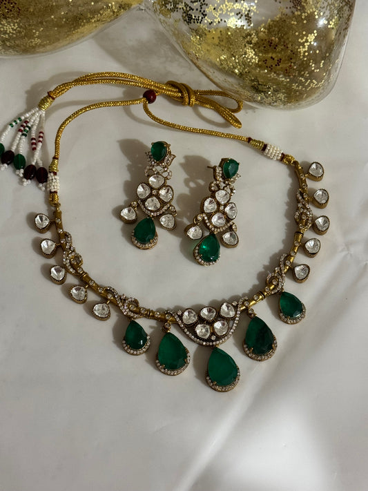 FMC1665 - Mossanite Kundan Necklace