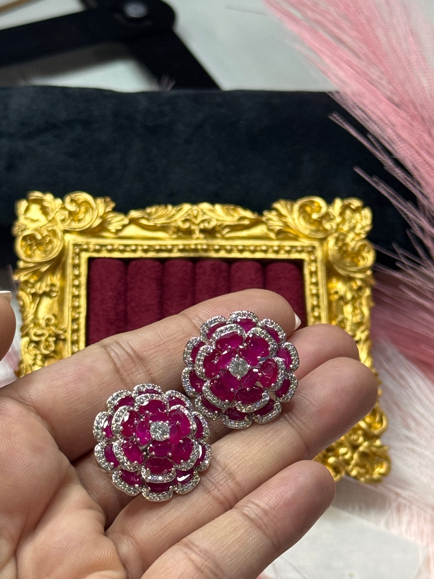 FMC1122 - WGP 3D Floral Stud Earrings