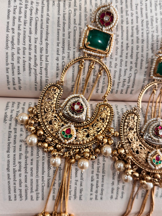 FMC3300 - Kashmiri Style (Brass) Earrings