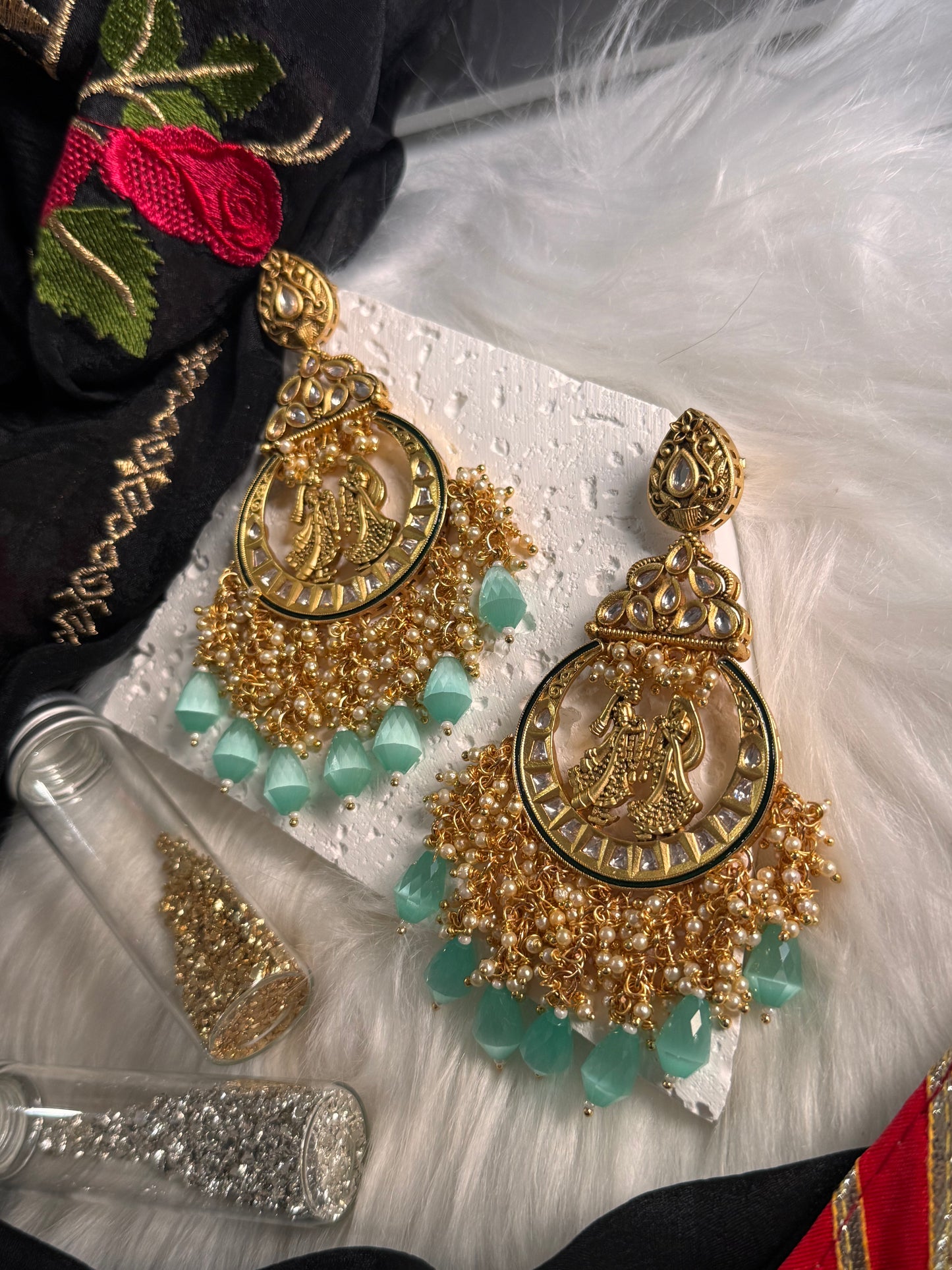 FMC1987 - Amarpali Uncut Kundan Earrings