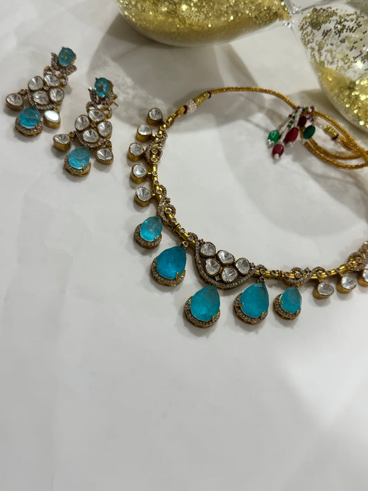 FMC1665 - Mossanite Kundan Necklace
