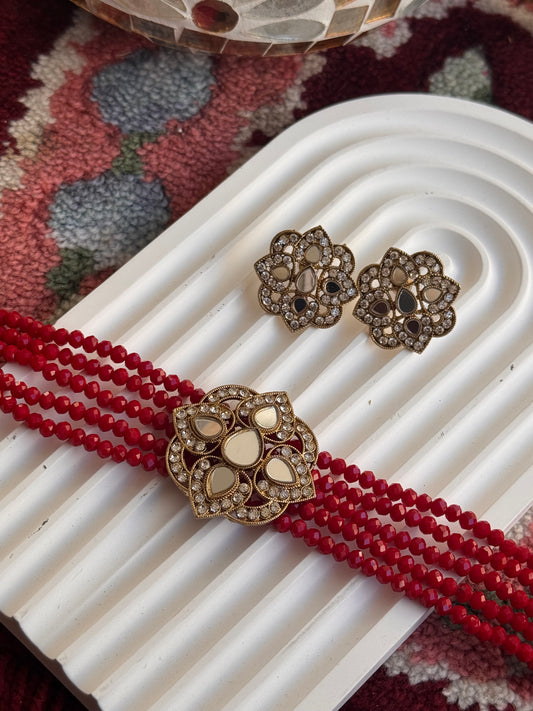 FMC062 - Mirror Chokar Necklace