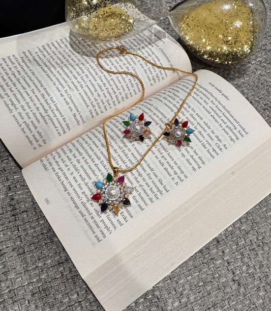 FMC550 - Navratan Pendant Set