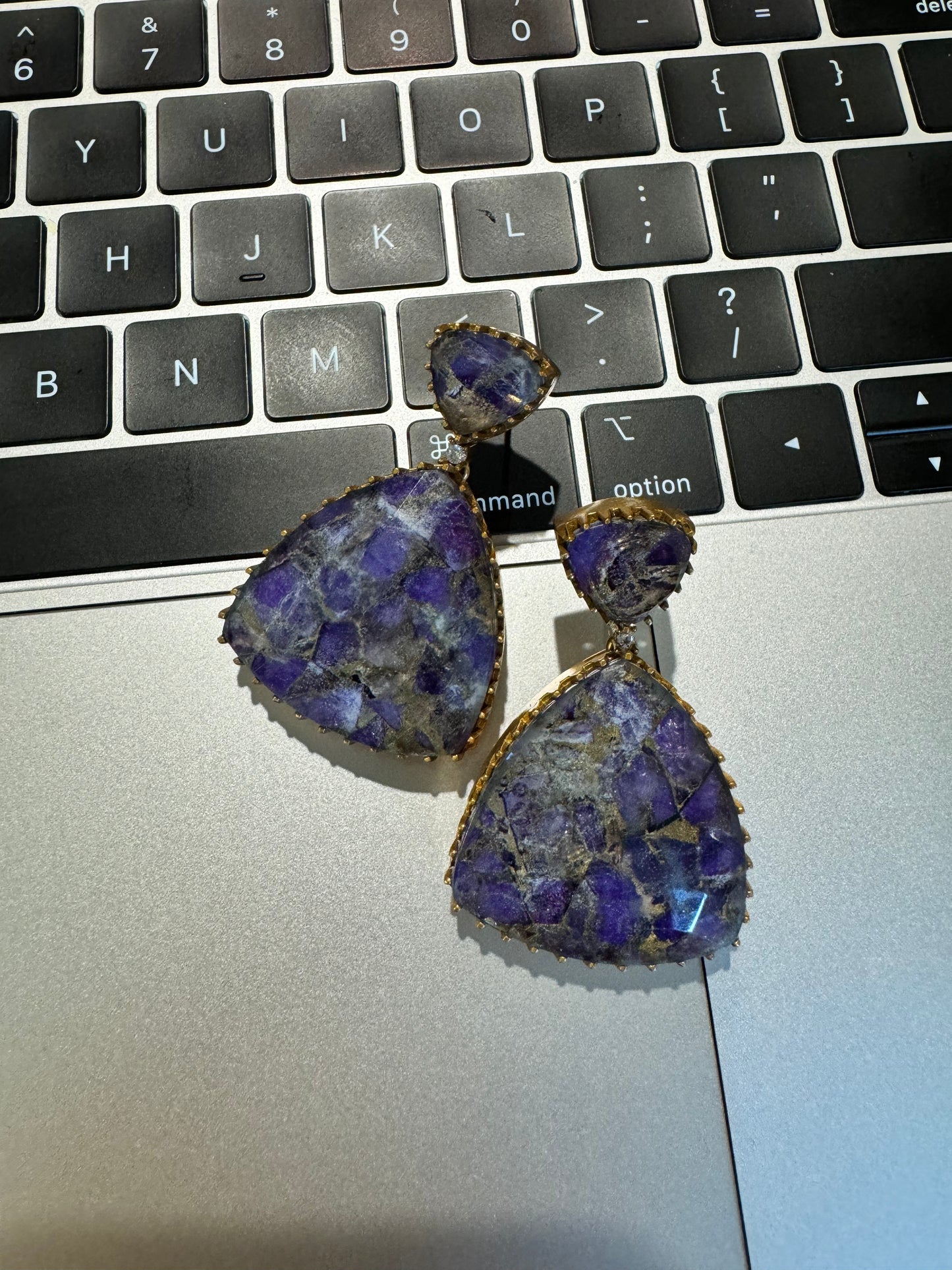 FMC850 - Doublet Stone Earrings