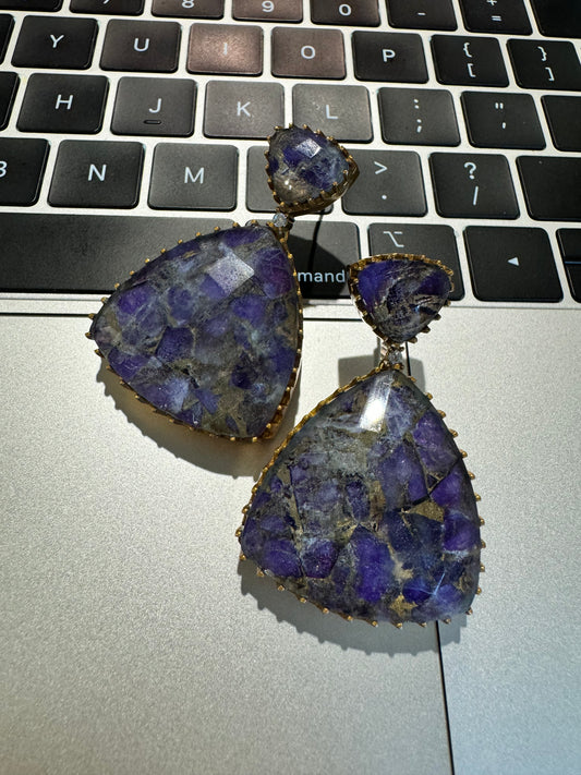 FMC850 - Doublet Stone Earrings