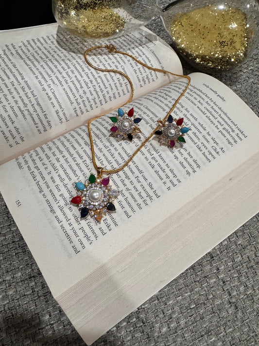 FMC550 - Navratan Pendant Set