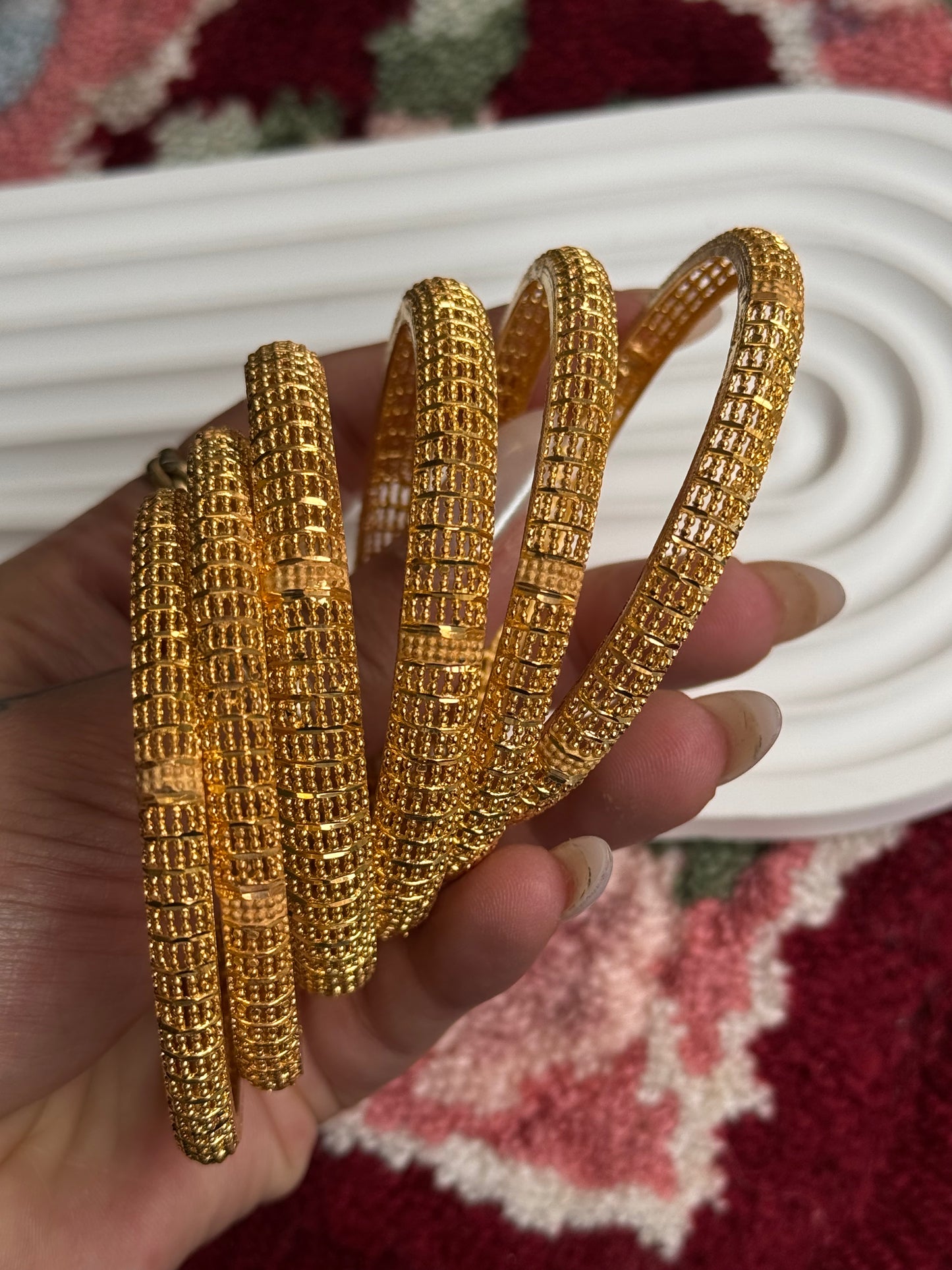 FMC1540 - Gold Plated Kangan Bangles Set